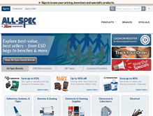 Tablet Screenshot of all-spec.com